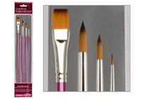 Creative Inspirations Dura-Handle Long Handle Assorted Brushes 4 Set