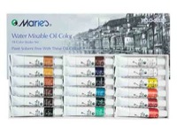Marie's Water Mixable Oil Color Set of 18 Colors 12 ml Tubes