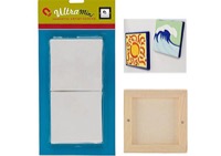 Ultra-Mini Magnetic Canvas 3 x 3 inch Stretched Canvas Pack of 4