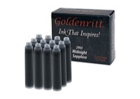 Goldenritt Ink Refill Cartridge Pack of 12 Midnight Sapphire 2965