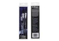 Black Knight Synthetic Short Handle Sword Liner Brush 3 Set