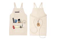 New York Central Professional Cross-Back Artist Apron Natural