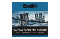 SoHo Acrylic Canvas Paper Pad 180 gsm 6x6 in. (20 Sheets)