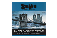 SoHo Acrylic Canvas Paper Pad 180 gsm 8x8 in. (20 Sheets)