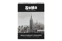 SoHo Heavy Drawing Paper 135 lb. Hard Cover Double-Wire Spiral Pad 11X14