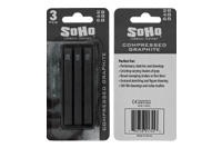 SoHo Compressed Graphite Stick Set of 3 (2B/4B/6B)