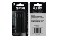 SoHo Compressed Charcoal Pack of 3 Soft