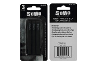 SoHo Compressed Charcoal Pack of 3 Hard