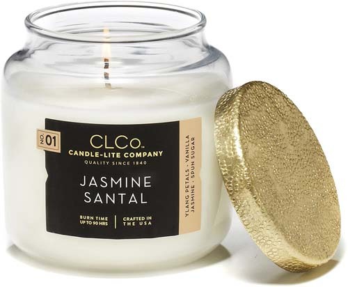 CLCo. by Candle-Lite Company Scented Jasmine Santal Single-Wick Jar, 14 oz,