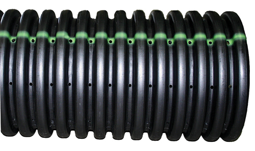 PERFORATED PIPE TUBE BLACK 4X10