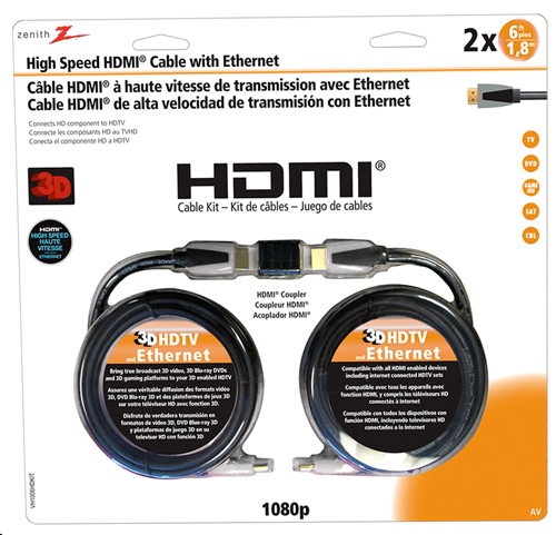 Zenith VH1006HDKIT HDMI Cable Kit