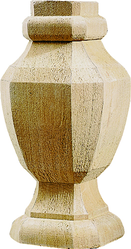 UPF 106089 Post Top, 6-3/4 in H, Pine, White