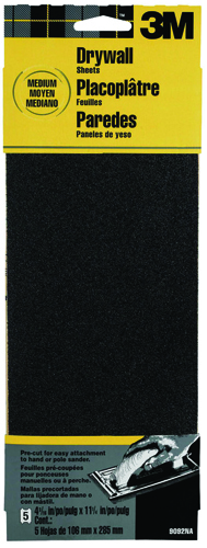 3M 9092 Sandpaper, 100-Grit, Medium, Silicone Carbide