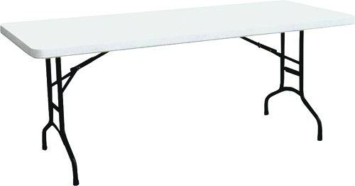 Simple Spaces Banquet Table With Folding Leg, 6 Ft W, Lightweight Steel