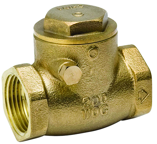 B & K ProLine 101-003NL Check Valve, 1/2 in IPS, 200 psi, Brass