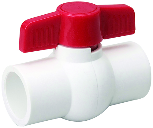 B & K 107-634HC Ball Valve, 3/4 in Compression, 2 Ports/Ways, PVC