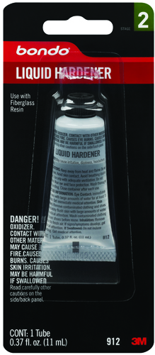 Bondo Dynatron 912 Liquid Hardener, 0.37 oz, Tube, Clear, Liquid