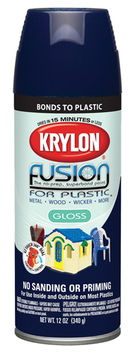 Krylon K02326007 Spray Paint, Gloss, Navy, 12 oz Can