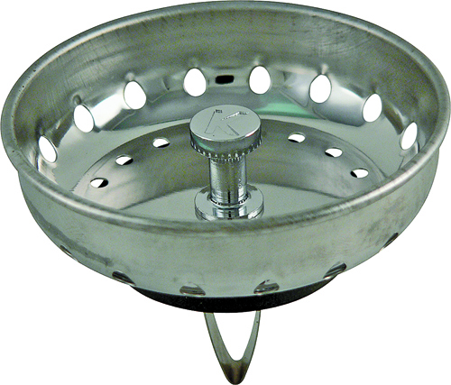 Plumb Pak PP820-50 Basket Strainer with Spring Style Post, 3.15 in Dia,