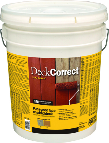 Cabot DeckCorrect 25200 Deck Coating, Tint, 5 gal Pail