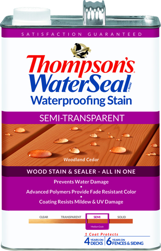 Thompson's WaterSeal TH.042851-16 Waterproofing Stain, Woodland Cedar, 1 gal