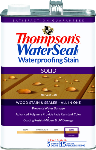 Thompson's WaterSeal TH.043811-16 Waterproofing Stain, Harvest Gold, 1 gal