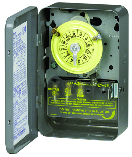 Intermatic T101 Heavy-Duty Mechanical Time Switch, 40 A, 120 V, 24 hr Time