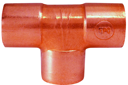 EPC 111 Series 32640 Pipe Tee, 1/4 in Run, Sweat x Sweat Run Connection,