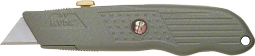 HYDE 42070 Utility Knife, Textured Gray Handle