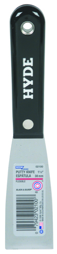 HYDE Black & Silver 02100 Putty Knife, 1-1/2 in W HCS Blade