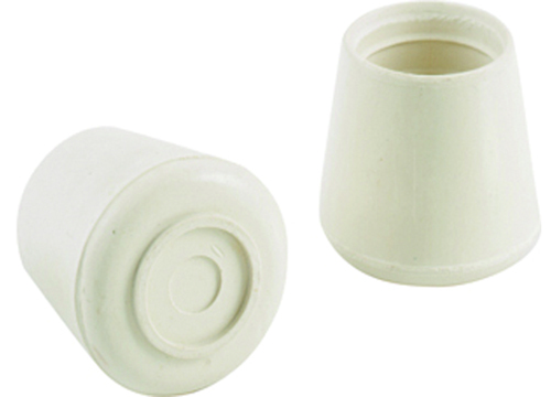 Shepherd Hardware 9119 Furniture Leg Tip, Round, Rubber, Off-White