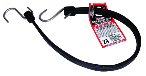 KEEPER 06224 Strap, S-Hook End, EPDM, Steel End