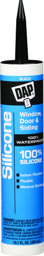 DAP 08642 Window and Door Sealant, Black, 10.1 fl-oz Cartridge