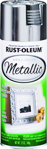 RUST-OLEUM 1915830 Specialty Metallic Spray Paint, Metallic, Silver, 11 oz