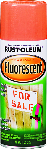 RUST-OLEUM 1954830 Specialty Fluorescent Spray Paint, Flat/Matte,