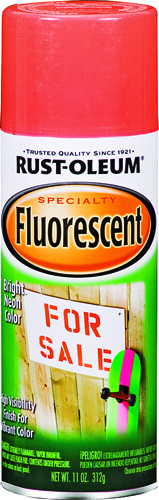 RUST-OLEUM 1955830 Specialty Fluorescent Spray Paint, Flat/Matte,