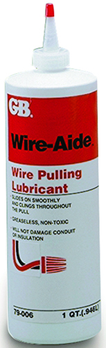 GB Wire Aide 79-006N Wire Pulling Lubricant, 1 qt Bottle