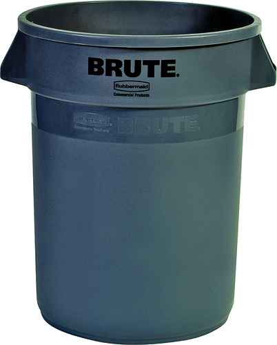 Rubbermaid 263200GRAY Trash Container, 32 gal Capacity, 26 in H,