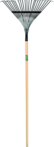 UnionTools 64430 Leaf Rake, 22-Tine, 63-7/8 in OAL, Steel Tine, Hardwood