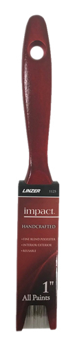 Linzer 1125-1 Paint Brush, 2-1/4 in L Bristle, Varnish Handle, Stainless