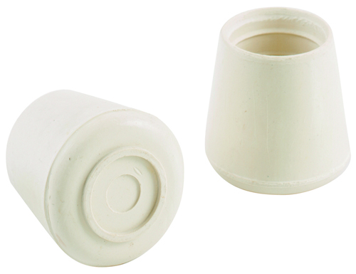 Shepherd Hardware 9223 Furniture Leg Tip, Round, Rubber, Off-White