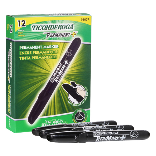 Ticonderoga 95007 Permanent Marker, Black