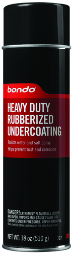 Bondo Dynatron 737 Medium Rubberized Undercoat, 18 oz, Aerosol Can, Black,