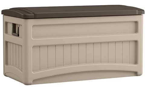 Suncast DB8000B Deck Box, 73 gal Weight Capacity, Resin, Light Taupe