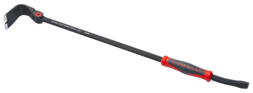 Crescent CODE RED DB30X Pry Bar, Flat End, Nail Slot Tip, Comfort-Grip