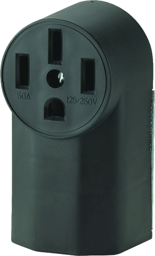 Eaton Cooper Wiring 1212 Power Receptacle, 50 A, Black