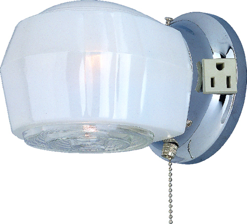 Boston Harbor Dimmable Wall Light Fixture With Pull Chain, (1) 60/13 W,