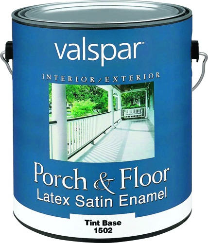 Valspar 1502 Multi-Purpose Latex Porch and Floor Paint, Tint Base, Satin, 1