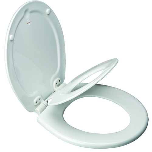 Bemis 83SLOWA Toilet Seat, Round, Wood, White