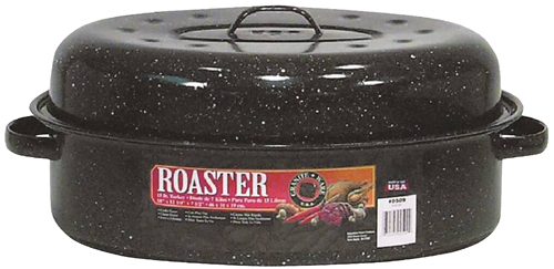 Granite Ware F6106-2 Roaster, 7 lb Capacity, Porcelain/Steel, Black